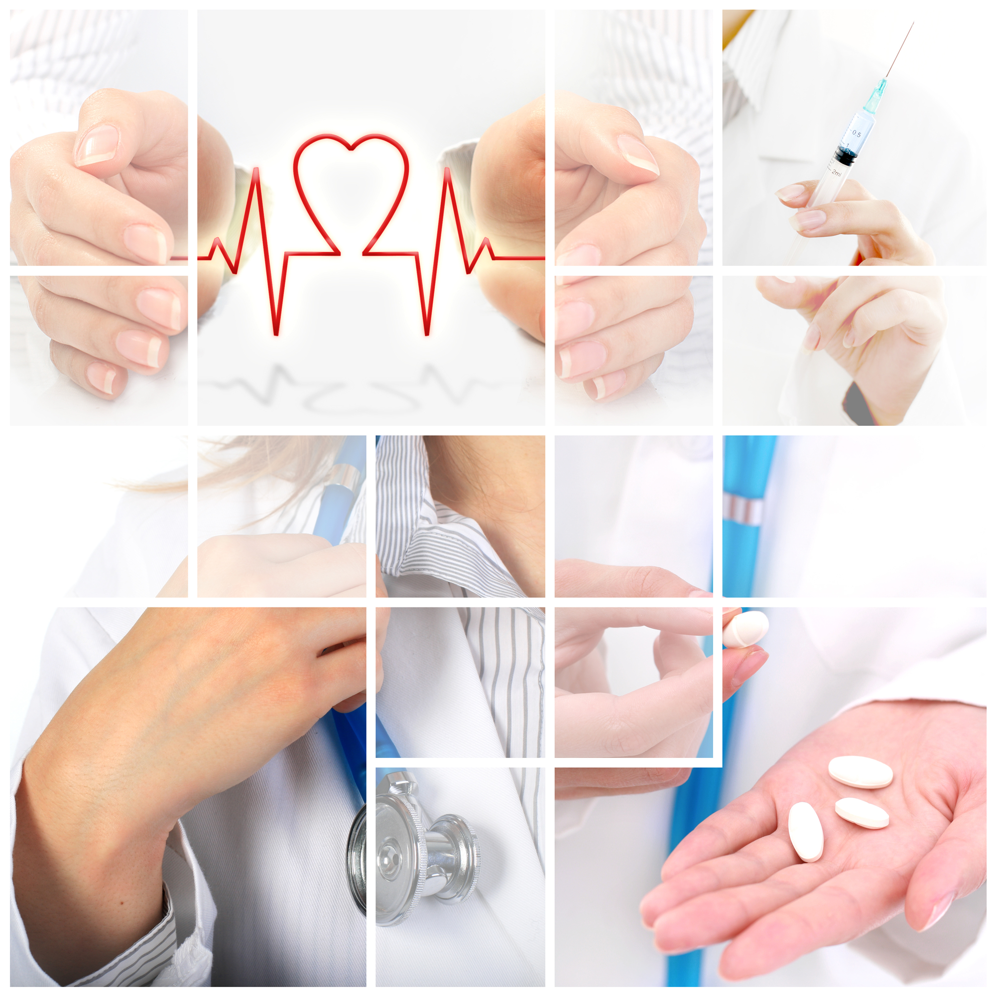 Nurses and doctors images with heart